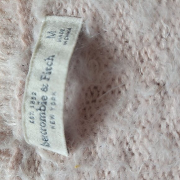 Abercrombie & Fitch Womens Wool-Mohair Blend Sweater Light Pink Size M - Picture 4 of 4